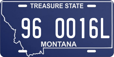MT license plate 960016L