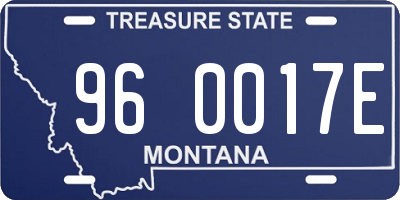 MT license plate 960017E