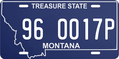 MT license plate 960017P