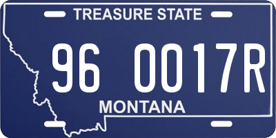 MT license plate 960017R