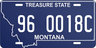 MT license plate 960018C