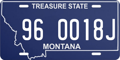 MT license plate 960018J