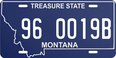 MT license plate 960019B