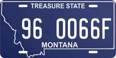 MT license plate 960066F