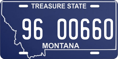 MT license plate 960066O