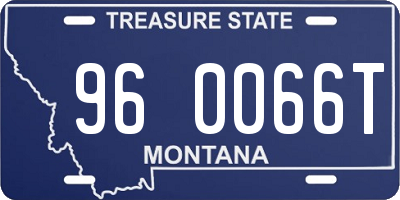 MT license plate 960066T