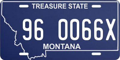 MT license plate 960066X