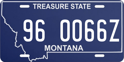 MT license plate 960066Z