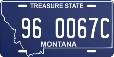 MT license plate 960067C