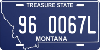 MT license plate 960067L