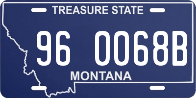 MT license plate 960068B