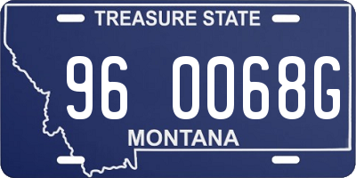 MT license plate 960068G