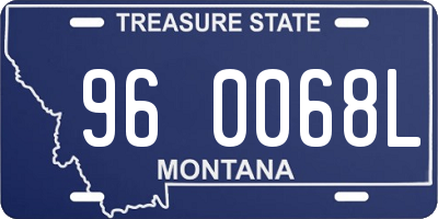 MT license plate 960068L