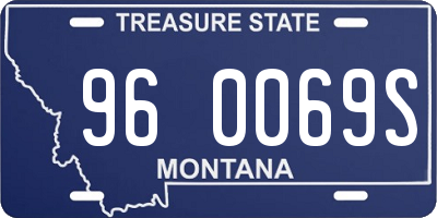 MT license plate 960069S