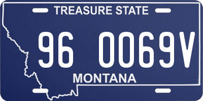 MT license plate 960069V