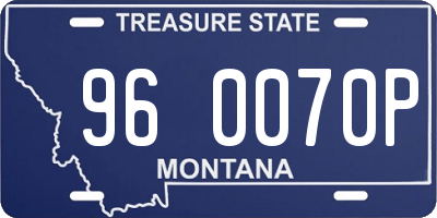 MT license plate 960070P