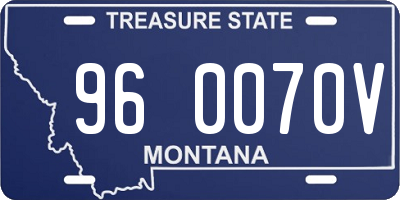 MT license plate 960070V