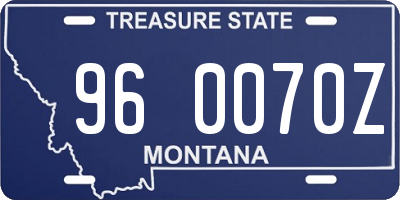 MT license plate 960070Z