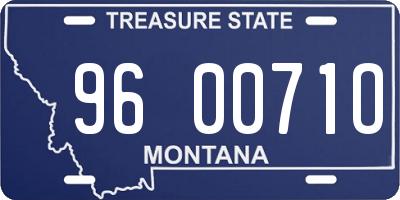 MT license plate 960071O