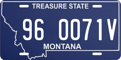 MT license plate 960071V