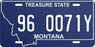 MT license plate 960071Y