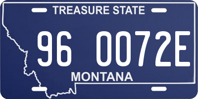 MT license plate 960072E