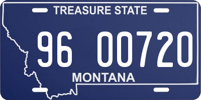MT license plate 960072O