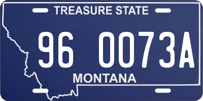 MT license plate 960073A