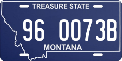 MT license plate 960073B