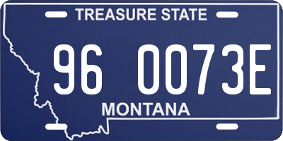 MT license plate 960073E