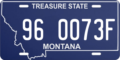 MT license plate 960073F