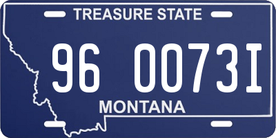 MT license plate 960073I