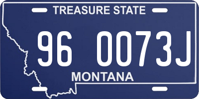 MT license plate 960073J