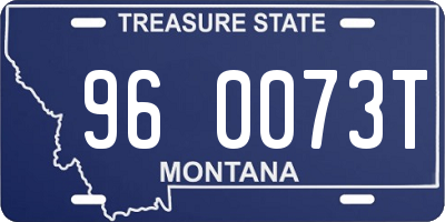 MT license plate 960073T