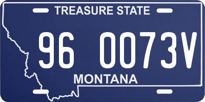 MT license plate 960073V