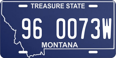 MT license plate 960073W