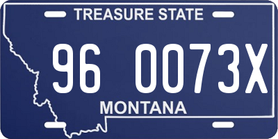 MT license plate 960073X