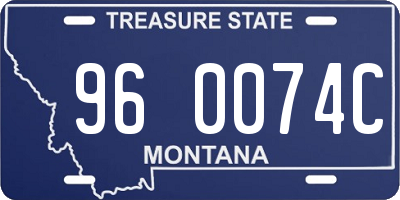 MT license plate 960074C