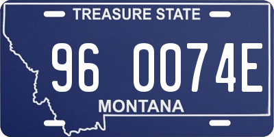 MT license plate 960074E