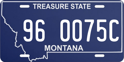 MT license plate 960075C