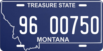 MT license plate 960075O
