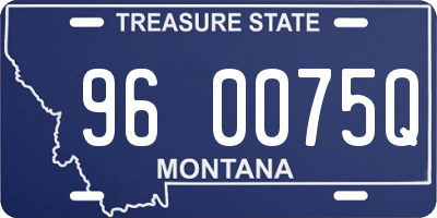 MT license plate 960075Q
