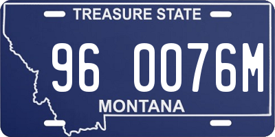 MT license plate 960076M
