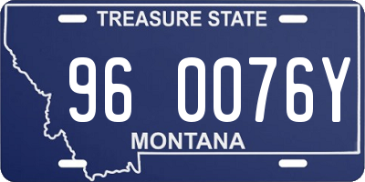 MT license plate 960076Y