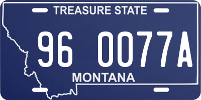 MT license plate 960077A