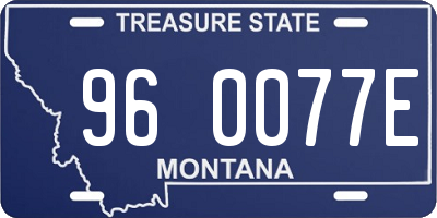 MT license plate 960077E
