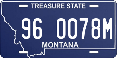 MT license plate 960078M