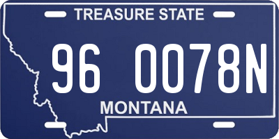 MT license plate 960078N