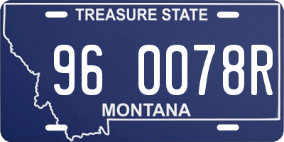 MT license plate 960078R