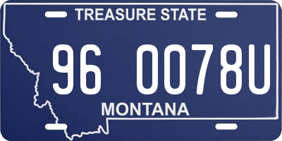 MT license plate 960078U